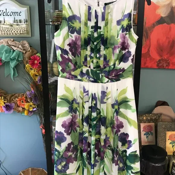 Lauren Ralph Lauren | Dresses | Lauren Ralph Lauren Pleated Dress Lined  Size 2 | Poshmark